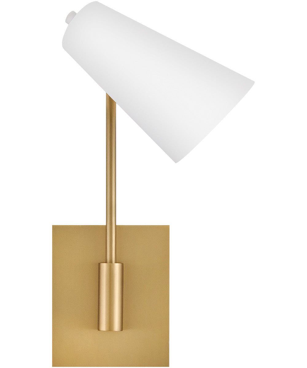 Bray 1-Light Medium Swing Arm Single Light Sconce in Lacquered Brass