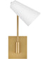 Bray 1-Light Medium Swing Arm Single Light Sconce in Lacquered Brass