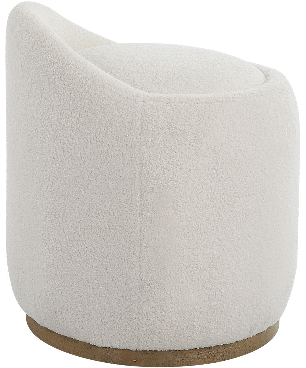 Swirl Swivel Sheepskin Ottoman