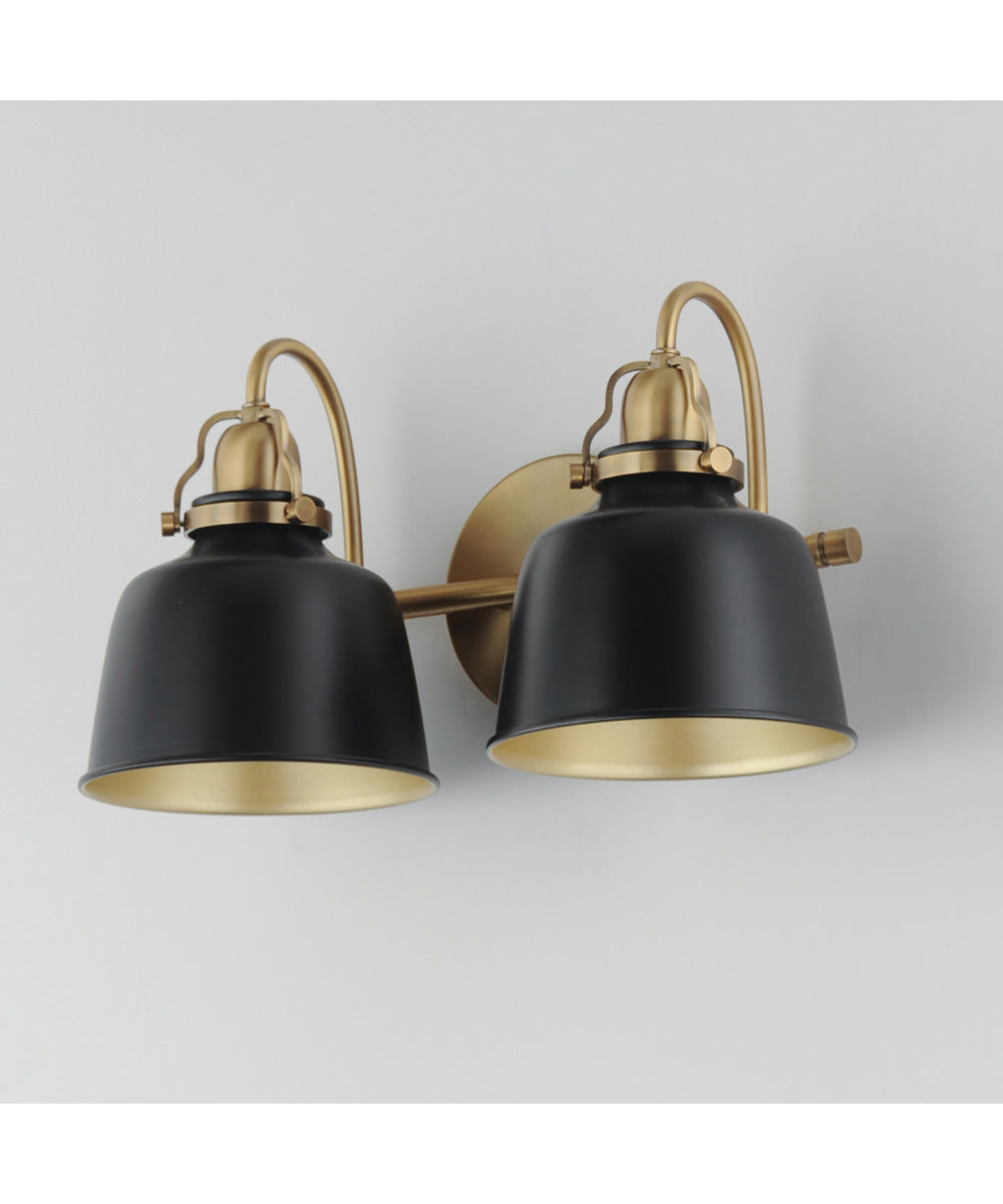 Hollis 2-Light Sconce Natural Aged Brass