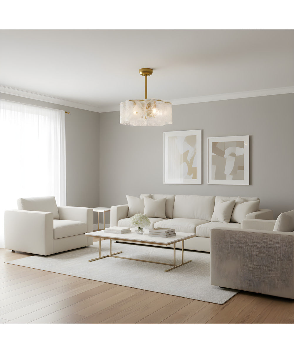 Maisie 6-light Fandelier Brushed Gold