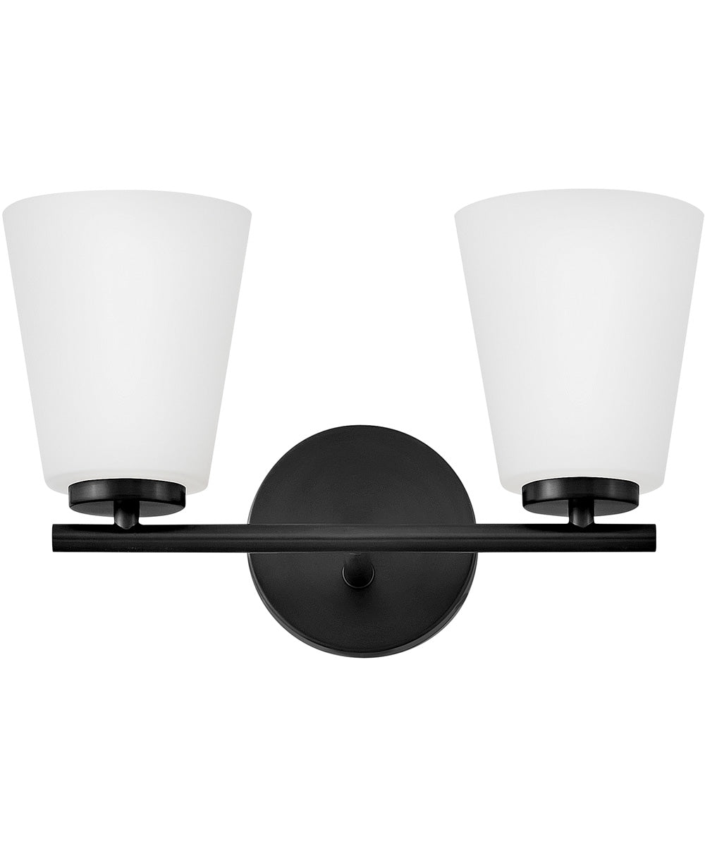 Bri 2-Light Small Two Light Vanity in Black
