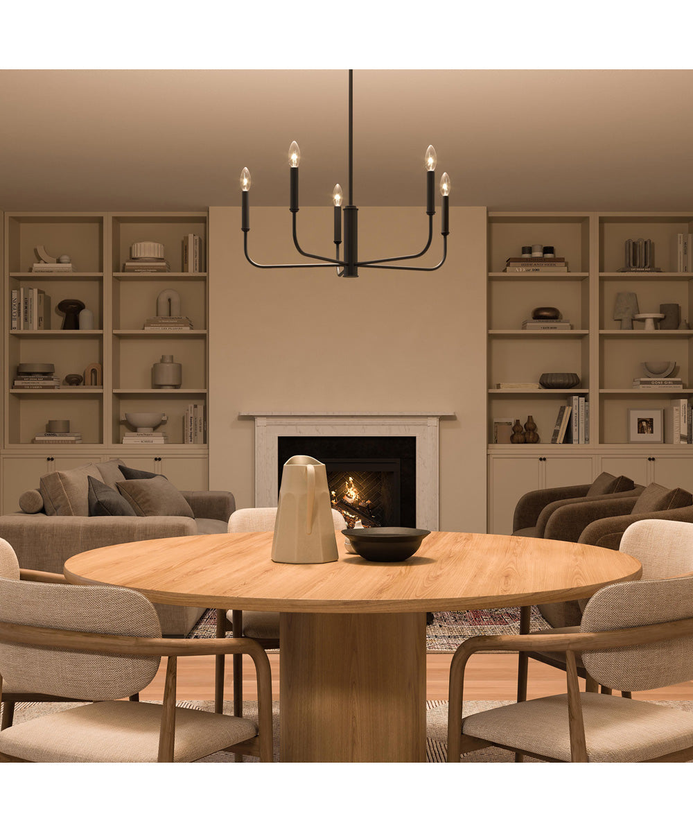 Reines 5-Light Medium Chandelier Matte Black