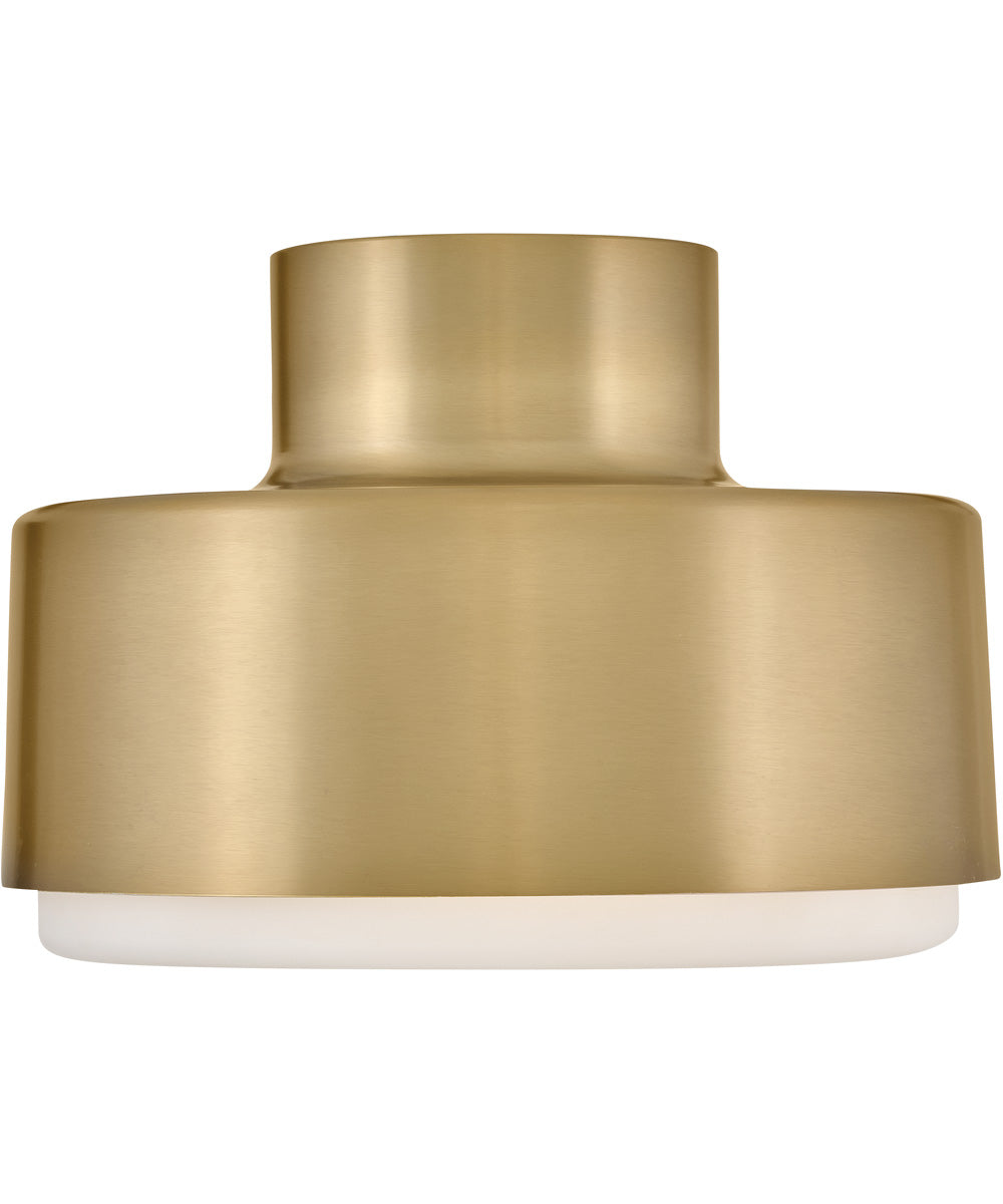 Cedric 2-Light Small Semi-Flush Mount in Lacquered Brass
