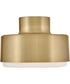 Cedric 2-Light Small Semi-Flush Mount in Lacquered Brass