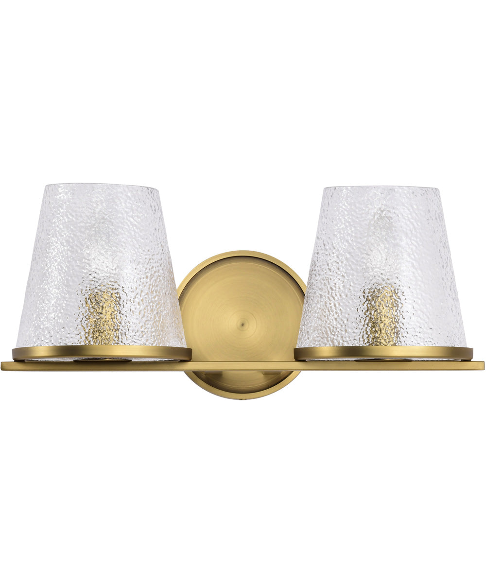 Valentine 2-Light Vanity & Wall Vintage Brass