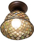 8" Wide Tiffany Fishscale Flushmount