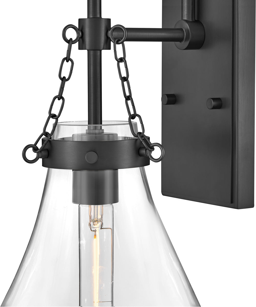 Eloise 1-Light Large Single Light Sconce in Black