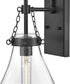 Eloise 1-Light Large Single Light Sconce in Black