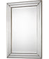 24x34" Wall Mirror Metallic Silver with Groove Texture