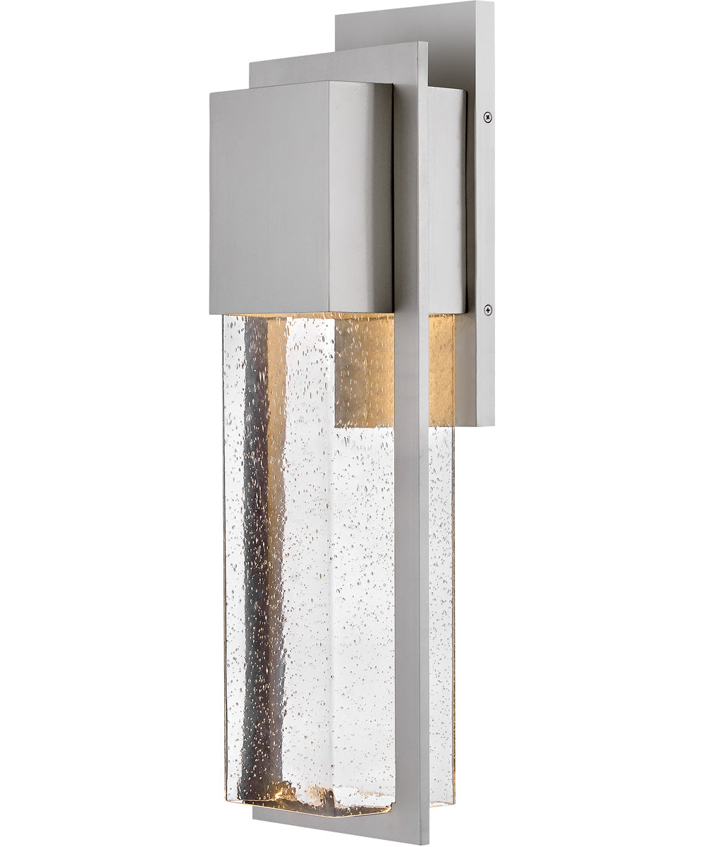 Alex 1-Light Large Wall Mount Lantern in Antique Brushed Aluminum