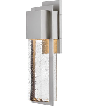 Alex 1-Light Large Wall Mount Lantern in Antique Brushed Aluminum