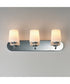 Durham 3-Light Strip Bath Vanity Polished Chrome