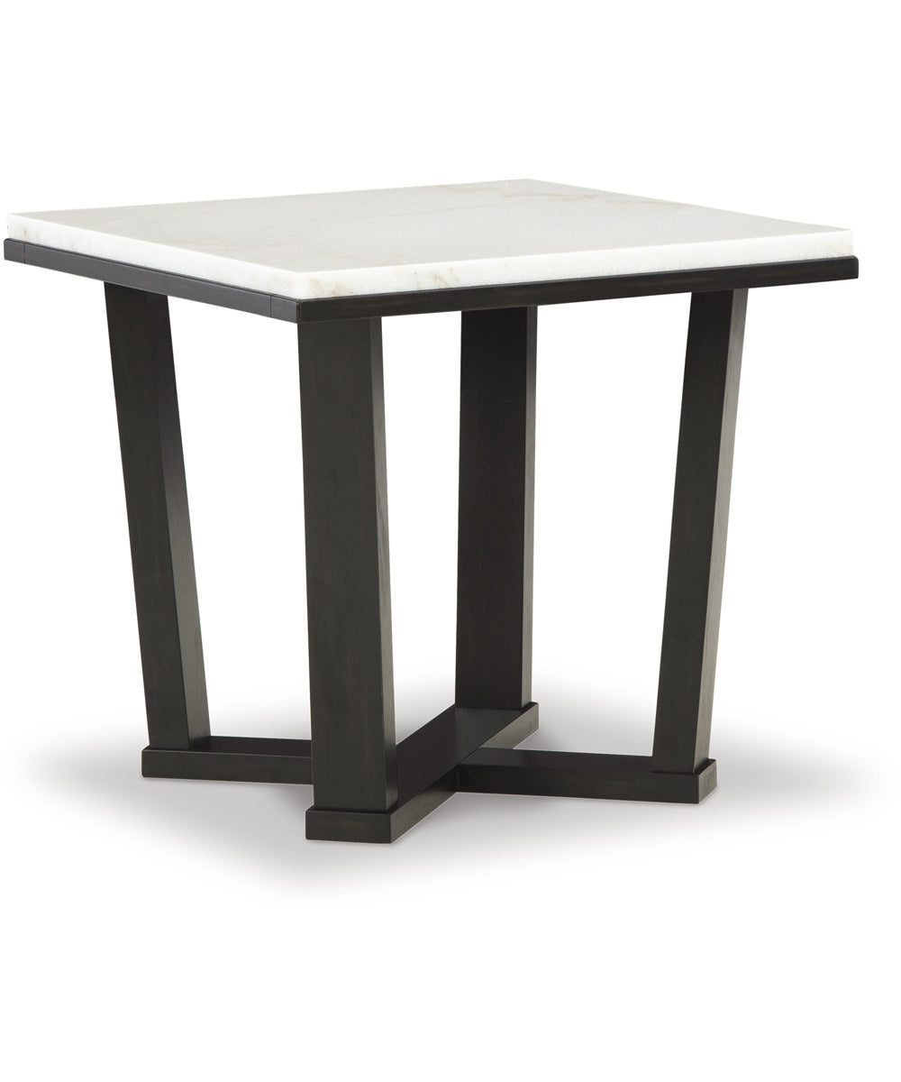 Fostead Square End Table White/Espresso