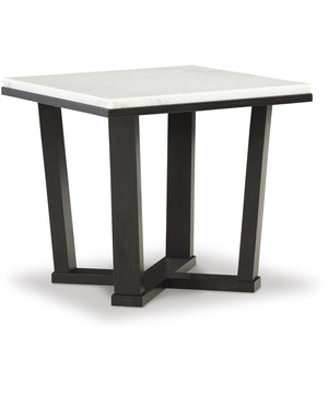 Fostead Square End Table White/Espresso