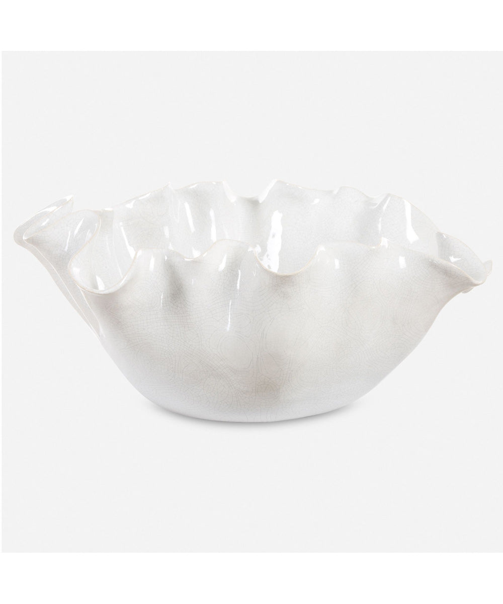 Ruffle White Bloom Bowl