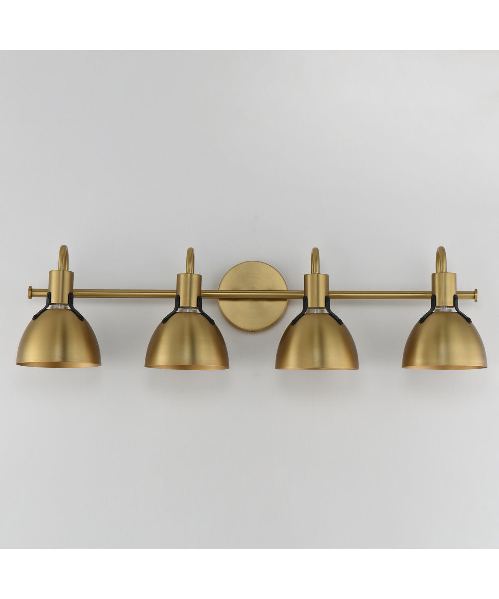 Dusk 4-Light Wall Sconce Satin Brass