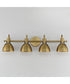 Dusk 4-Light Wall Sconce Satin Brass