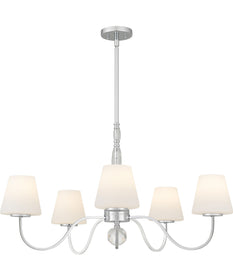 Stone 5-light Chandelier Polished Chrome