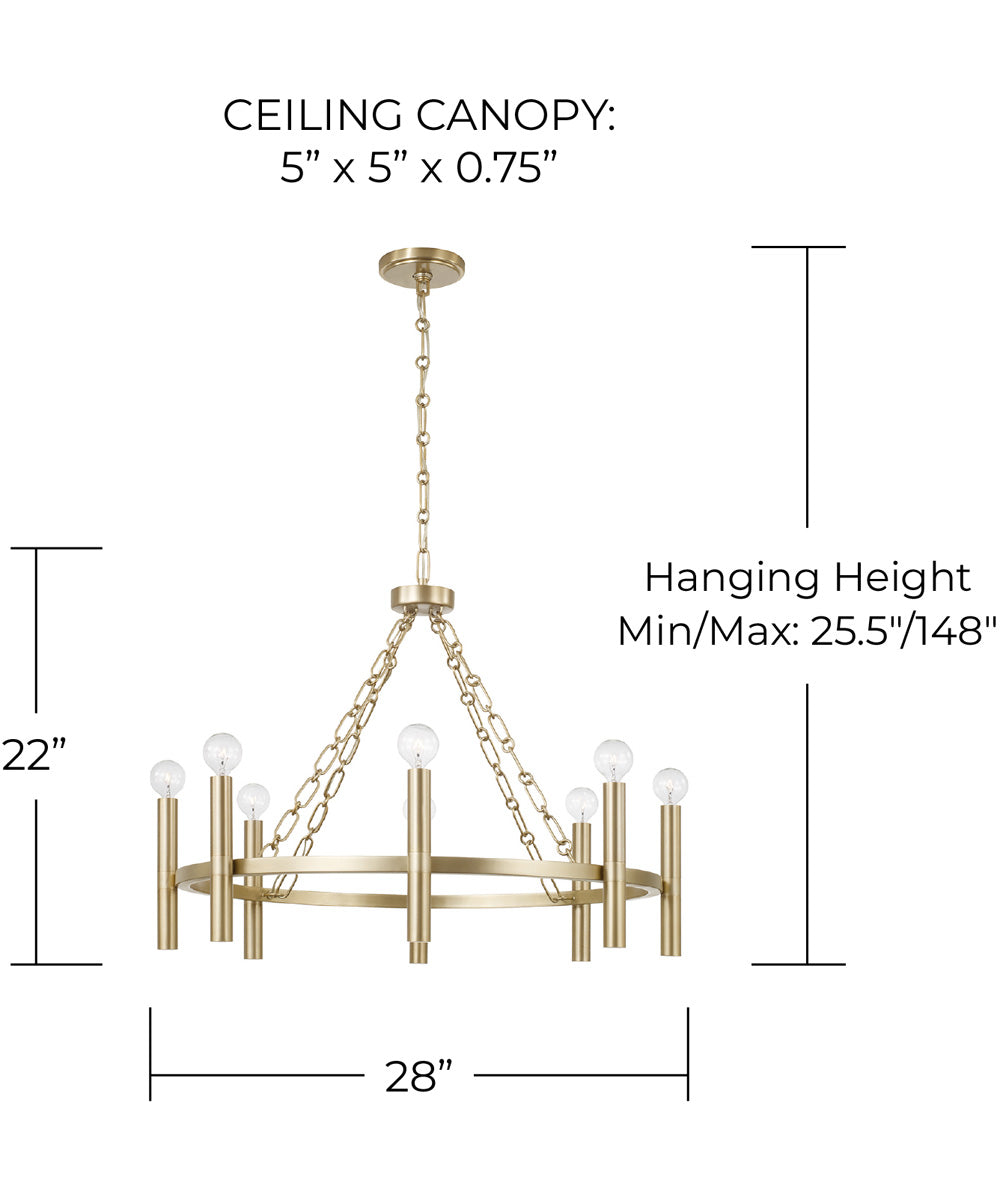 Winton 8-Light Chandelier Matte Brass