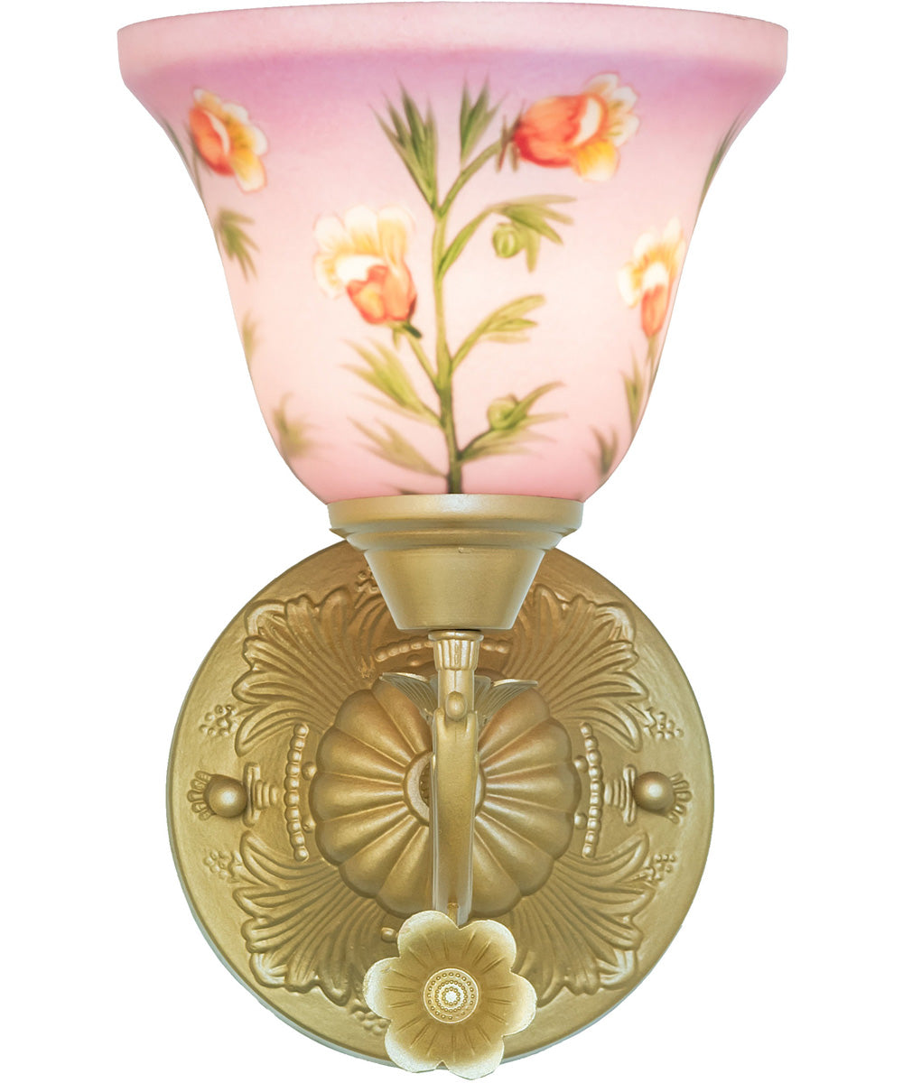8" Wide Bell Flower Wall Sconce