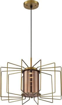 20"W Wired 1-Light Pendant Brushed Nickel