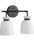 Lexie 2-Light Contemporary Vanity Light Matte Black