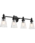 Lawton 4-light Bath Vanity Light Matte Black