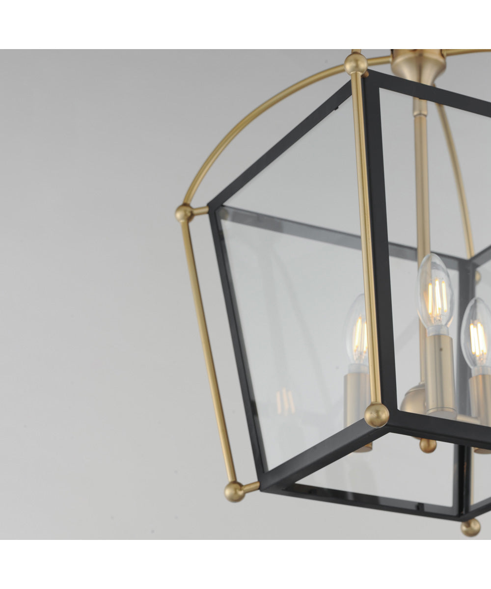 Mccadden 3-Light Pendant Black / Natural Aged Brass