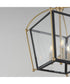 Mccadden 3-Light Pendant Black / Natural Aged Brass