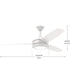 Nolyn 52 in. 3-Blade Modern LED Ceiling Fan Matte White