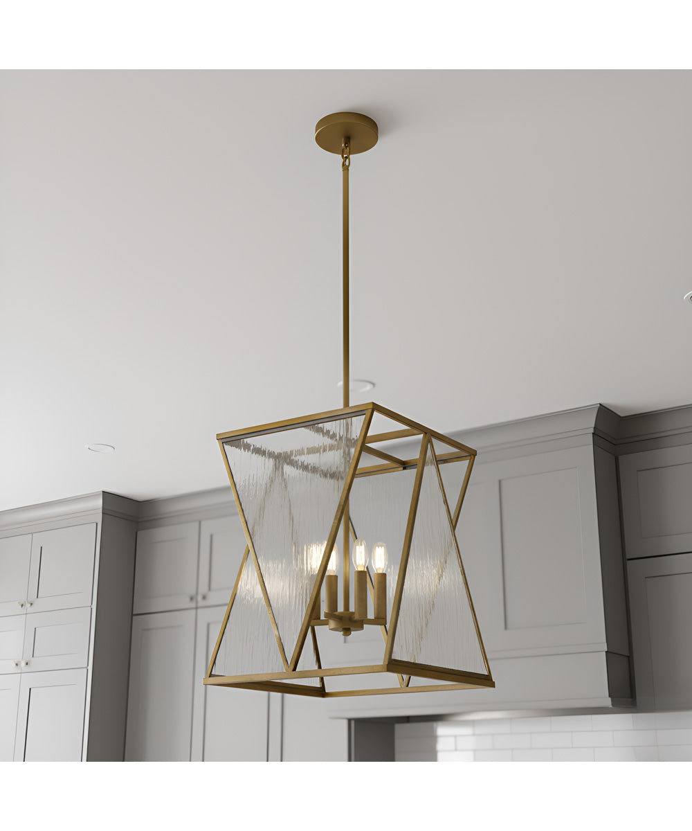 Clovis 4-light Pendant Brushed Weathered Brass