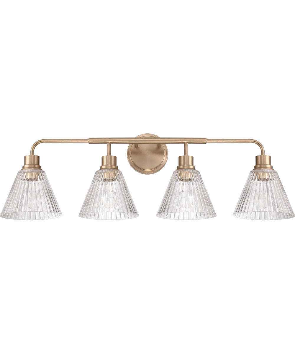 Pleated 4-Light Lighting Premium Bronze
