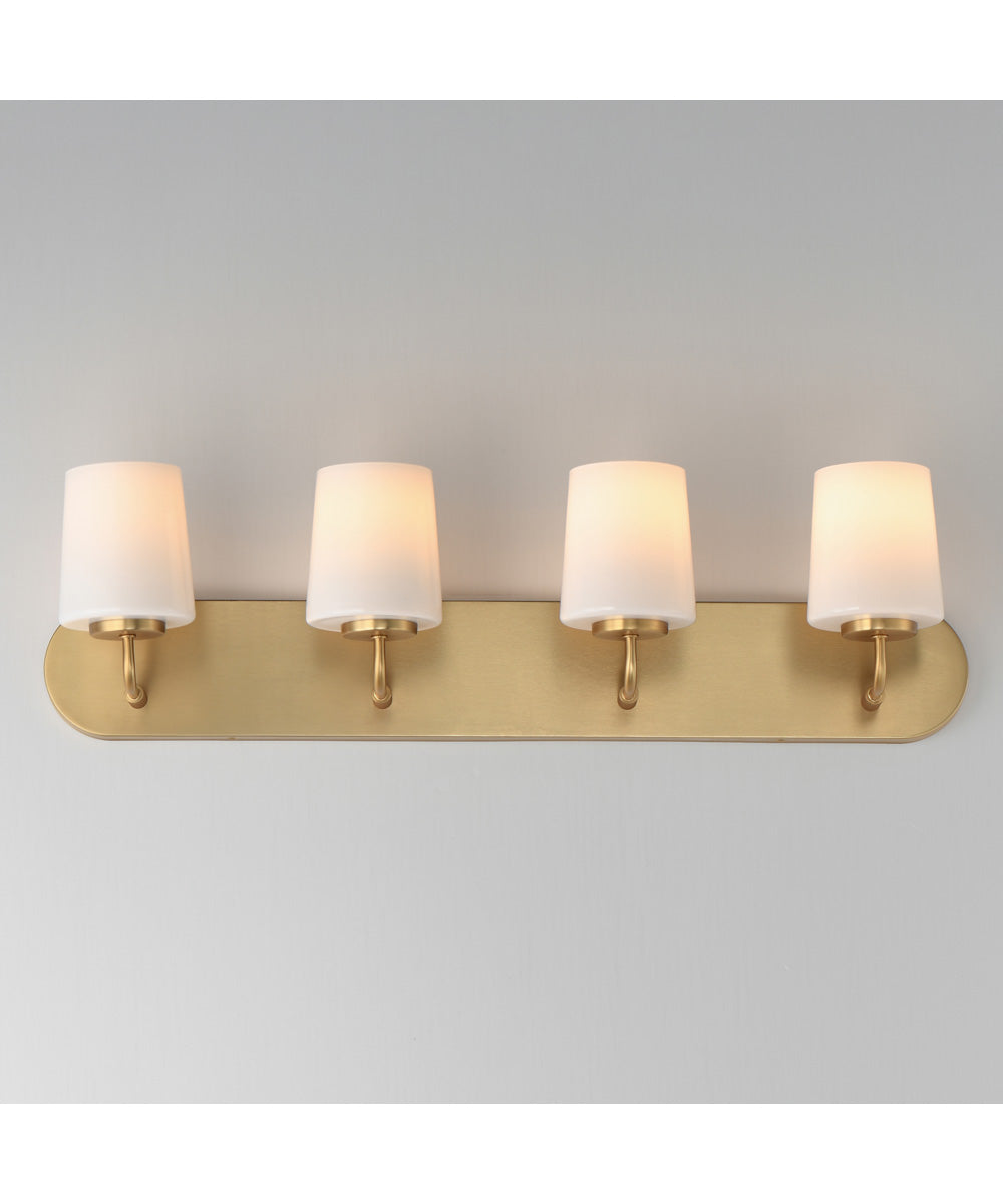 Durham 4-Light Strip Bath Vanity Natural Aged Brass