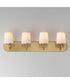 Durham 4-Light Strip Bath Vanity Natural Aged Brass