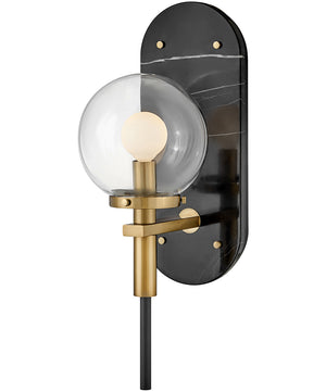 Gilda 1-Light Single Light Sconce in Black