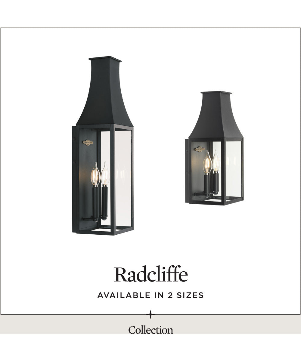 Radcliffe 2-Light Small Outdoor Wall Lantern Black