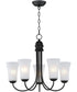 Logan 5-Light Chandelier Black