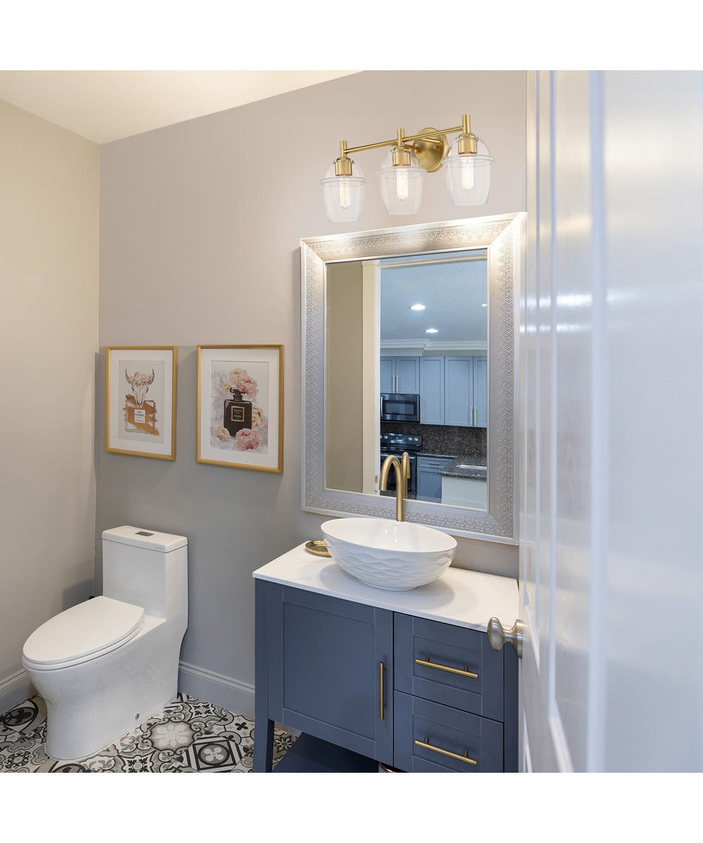 Summer Jazz 3 Light Vanity Brushed Gold