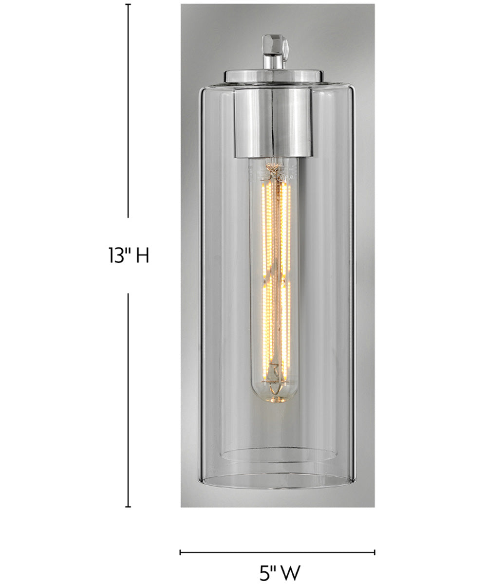 Lane 1-Light Medium Single Light Sconce in Polished Nickel