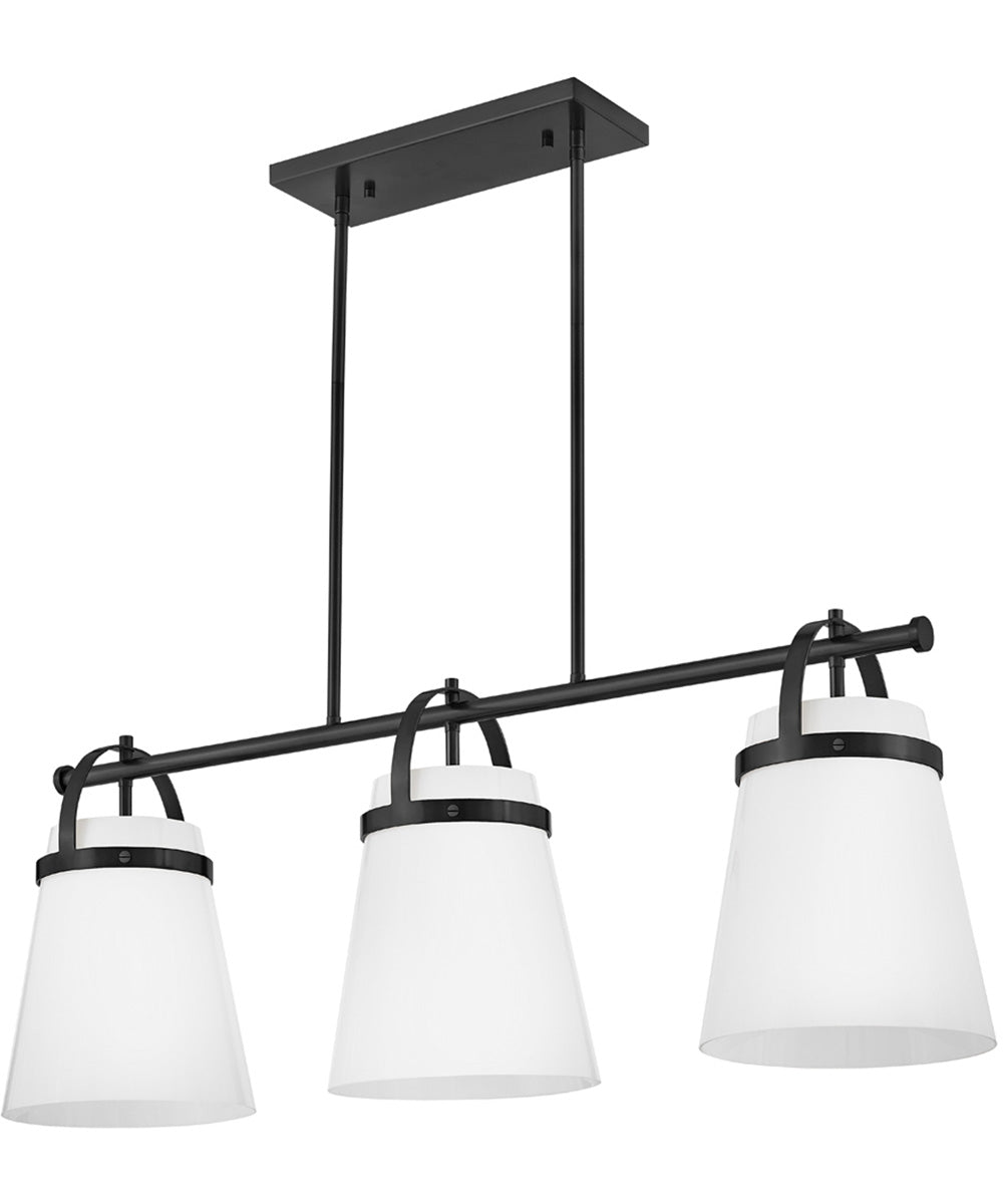 Tori 1-Light Large Three Light Linear Chandelier in Black