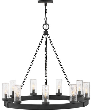 Sawyer 9-Light Medium Single Tier Chandelier 12v in Black
