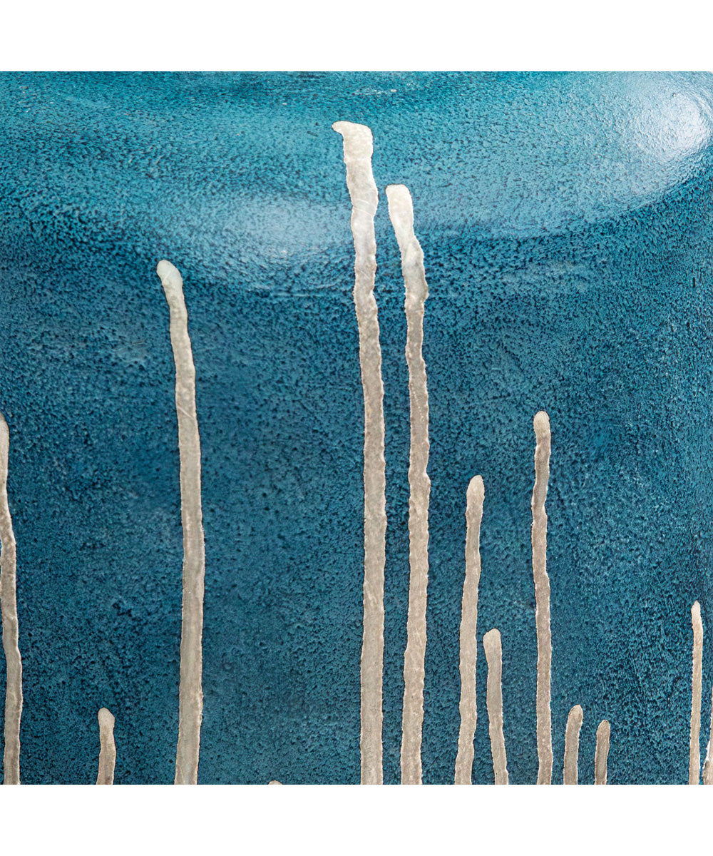 Coastal Cascade Indoor-Outdoor Blue Vases, Set of 2