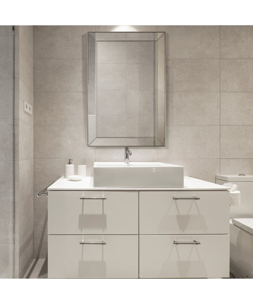 23x34" Wall Mirror in Nickel