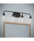 Ilia 4-Light Bath Vanity with Clear Glass Shade Matte Black