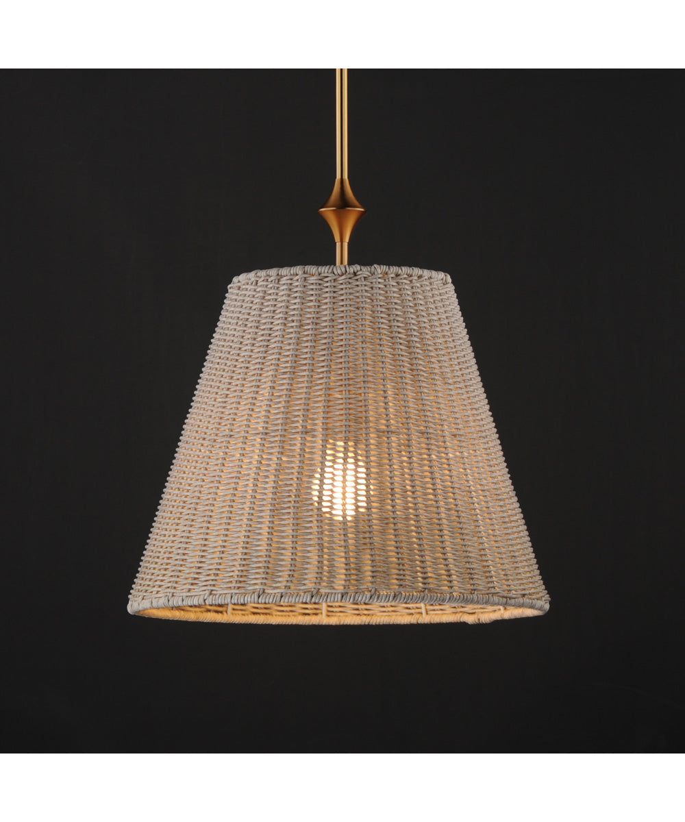 Baja 16 inch Single Pendant Natural Aged Brass