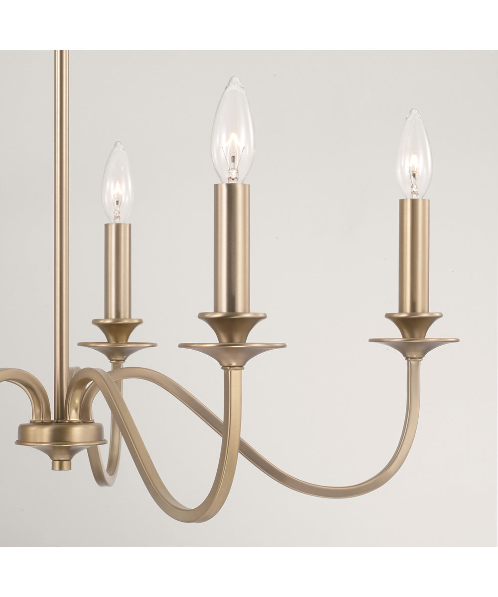 Weston 5-Light Chandelier Matte Brass