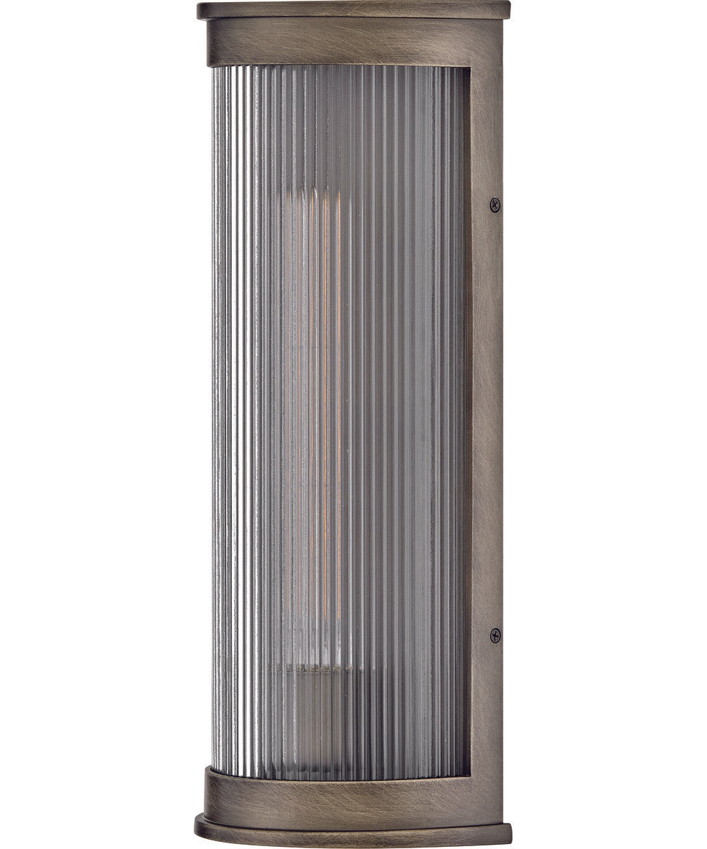 Bluffton 1-Light Medium Wall Mount Lantern in Burnished Bronze