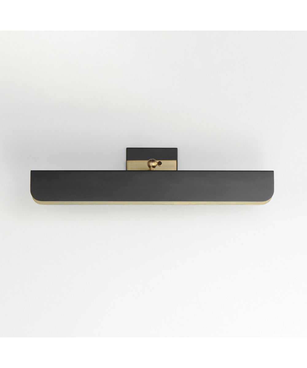 Miles 24 inch Articulating LED Wall Sconce Black / Natural Aged Brass