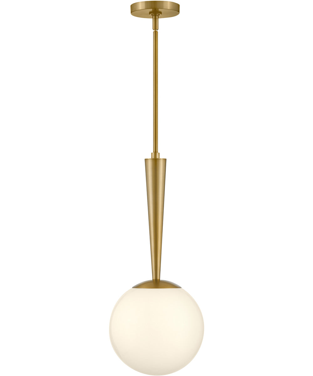 Izzy 1-Light Small Pendant in Lacquered Brass